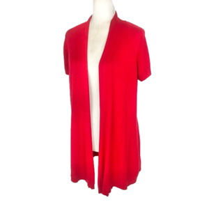 Zara red open cardigan